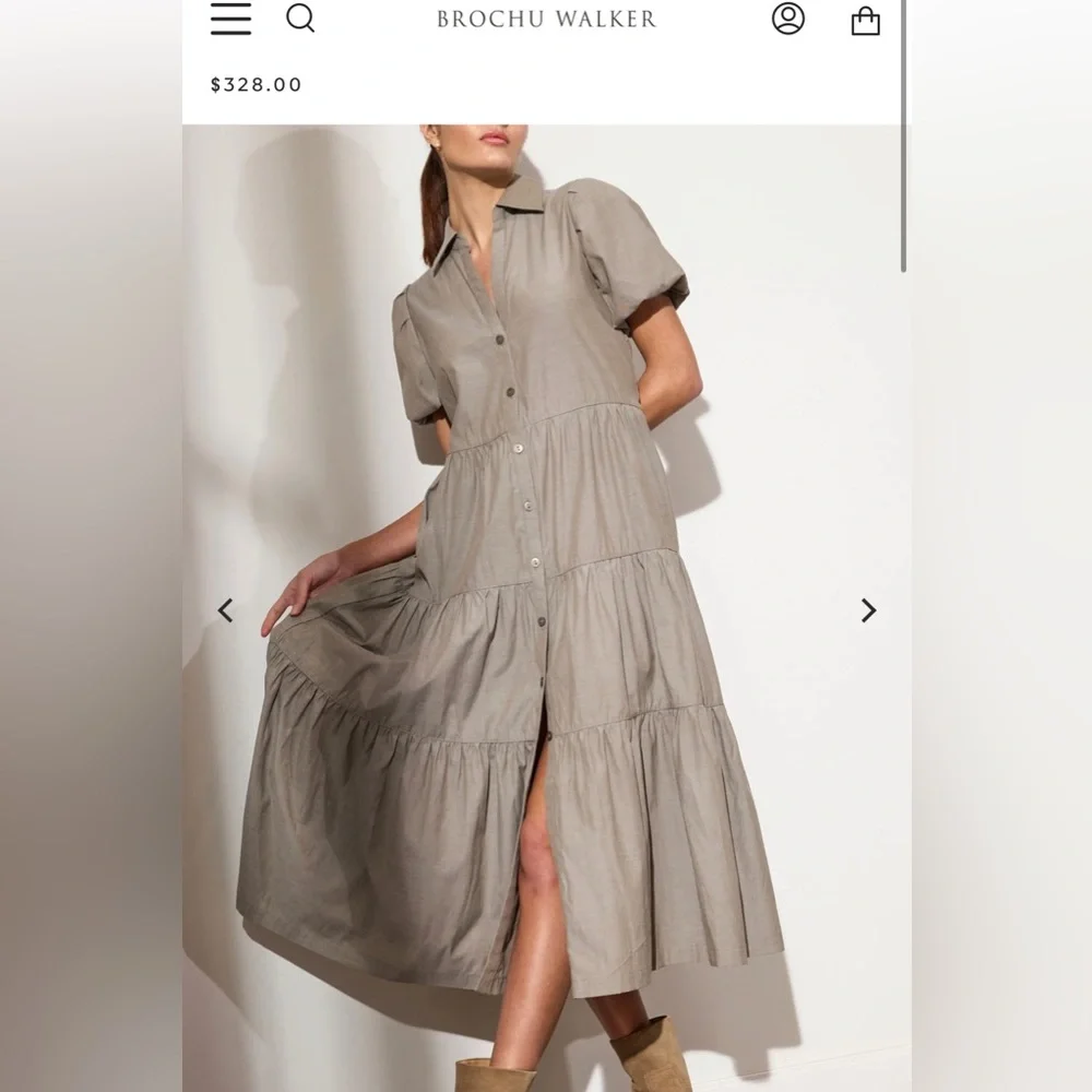 Brochu Walker Havana tiered midi dress nwot_2